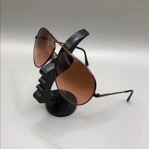 Serengeti Drivers 5147R Corning Optics Brown Metal Aviator Sunglasses Japan VTG